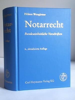 Immagine del venditore per Notarrecht. Bundeseinheitliche Vorschriften venduto da Celler Versandantiquariat