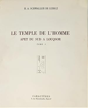Image du vendeur pour Le Temple de l'Homme. Apet du Sud  Louqsor mis en vente par La Fontaine d'Arthuse