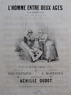 Bild des Verkufers fr MARQUERIE A. L'Homme entre deux Ages Chant Piano ca1850 zum Verkauf von partitions-anciennes