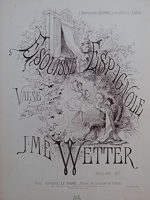 Imagen del vendedor de WETTER J. M. E. Esquisse Espagnole Piano XIXe sicle a la venta por partitions-anciennes