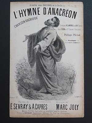 Bild des Verkufers fr L'Hymne d'Anacron Chanson Bachique Marc Joly Chant XIXe zum Verkauf von partitions-anciennes