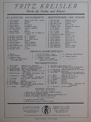 Imagen del vendedor de GLAZOUNOW Alexandre Srnade Espagnole Piano Violon 1930 a la venta por partitions-anciennes