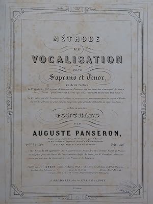 PANSERON Auguste Méthode de Vocalisation BORDOGNI Marco Vocalises Chant XIXe