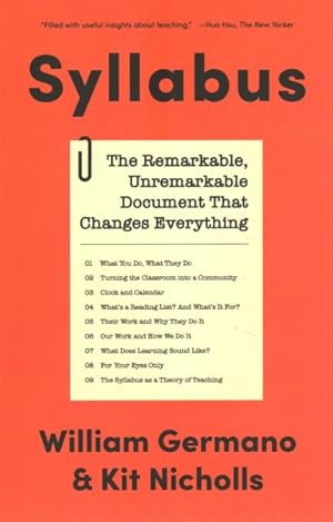 Bild des Verkufers fr Syllabus : The Remarkable, Unremarkable Document That Changes Everything zum Verkauf von GreatBookPrices