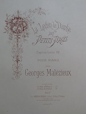Bild des Verkufers fr MALZIEUX Georges La Leon de danse des Petits Pages Piano zum Verkauf von partitions-anciennes