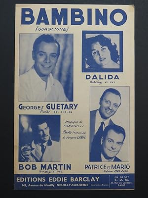 Seller image for Bambino Dalida Georges Guetary Chant 1956 for sale by partitions-anciennes
