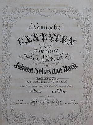 BACH J. S. Bauern oder Hochzeits Cantate Chant Orchestre ca1840