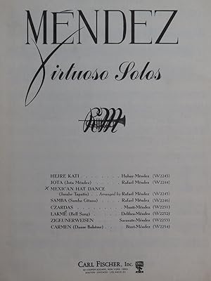MENDEZ Rafael Mexican Hat Dance Trompette Piano 1951