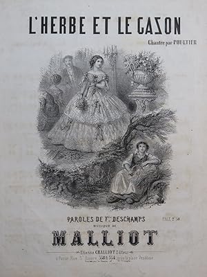 Immagine del venditore per MALLIOT L'Herbe et le Gazon Chant Piano ca1850 venduto da partitions-anciennes