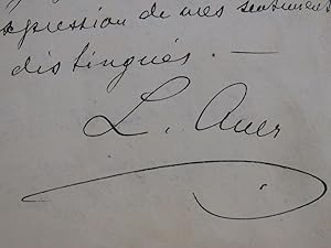 AUER Leopold Lettre Autographe Signée 1897