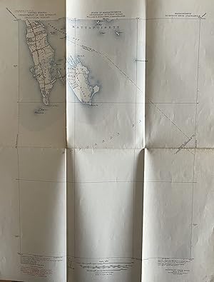 1949 State of Massachusetts Public Works Map of The Sconticut Neck Quadrangle Including the Towns...