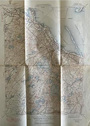 1951 State of Massachusetts Public Works Map of The Brockton Quadrangle [Plymouth County] Includi...