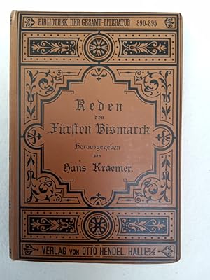 Image du vendeur pour Reden des Frsten Bismarck aus den Jahren 1847 - 1895 mis en vente par Allguer Online Antiquariat