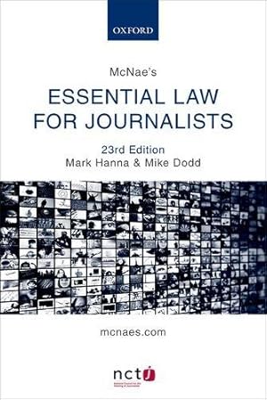 Seller image for McNae's Essential Law for Journalists for sale by WeBuyBooks