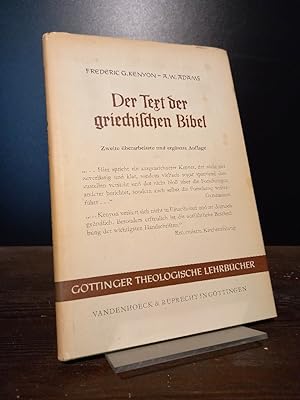 Immagine del venditore per Der Text der griechischen Bibel. Ein Lehrbuch. [Von Frederic G. Kenyon]. venduto da Antiquariat Kretzer