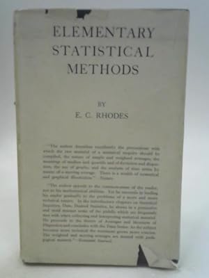 Imagen del vendedor de Elementary Statistical Methods a la venta por World of Rare Books