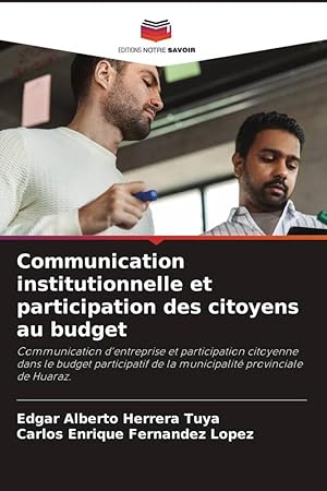 Imagen del vendedor de Communication institutionnelle et participation des citoyens au budget a la venta por moluna