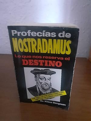 Imagen del vendedor de PROFECIAS DE NOSTRADAMUS LO QUE NOS RESERVA EL DESTINO a la venta por Librera Maldonado