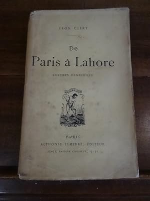 De Paris à Lahore, lettres familières.