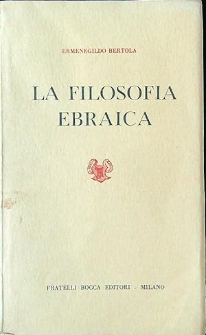 Bild des Verkufers fr La filosofia ebraica zum Verkauf von Librodifaccia