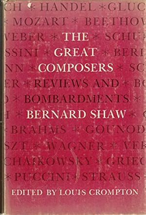 Imagen del vendedor de Great Composers: Reviews and Bombardments by Bernard Shaw a la venta por Redux Books