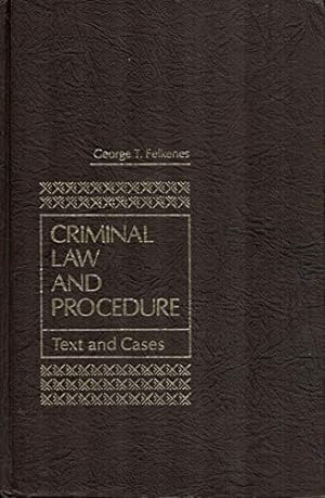 Seller image for Criminal law and procedure: Text and cases (Prentice-Hall series in criminal justice) for sale by Redux Books