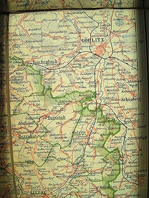 Karte des Königreichs Sachsen. [Maßstab 1 : 260.000. 14. Abruck. Nachgetragen bis Herbst 1898].