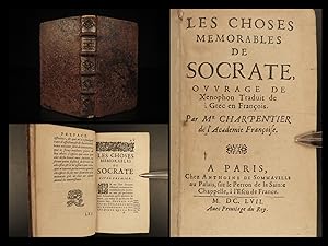 Image du vendeur pour Les Choses memorables de Socrate, ouvrage de Xenophon, traduit de grec en francois, mis en vente par Schilb Antiquarian