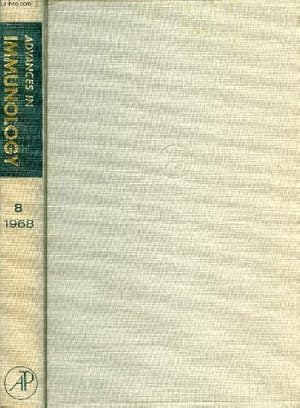 Bild des Verkufers fr ADVANCES IN IMMUNOLOGY, VOLUME 8, 1968 (Contents: Chemistry and Reaction Mechanisms of Complement, H.J. Mller-Eberhard. Regulatory Effect o zum Verkauf von Ammareal