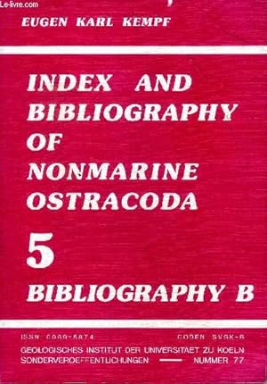 Bild des Verkufers fr Index and bibliography of Nonmarine Ostracoda 5 zum Verkauf von Le-Livre