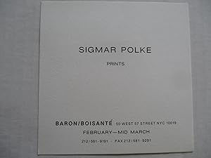 Image du vendeur pour Sigmar Polke Prints David Nolan Gallery 1990 Exhibition invite postcard mis en vente par ANARTIST