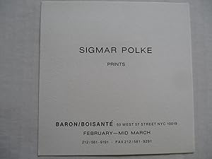 Bild des Verkufers fr Sigmar Polke Prints David Nolan Gallery 1990 Exhibition invite postcard zum Verkauf von ANARTIST