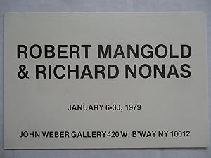 Imagen del vendedor de Robert Mangold & Richard Nonas John Weber Gallery 1979 Exhibition invite postcard a la venta por ANARTIST