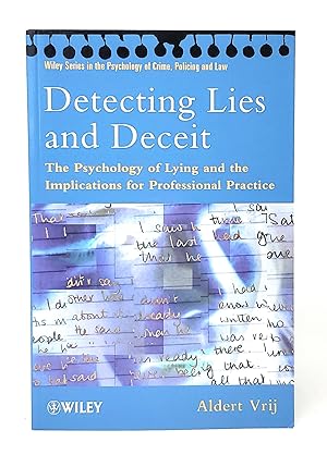 Imagen del vendedor de Detecting Lies and Deceit: The Psychology of Lying and the Implications for Professional Practice a la venta por Underground Books, ABAA