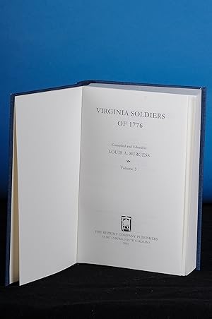 VIRGINIA SOLDIERS OF 1776, Vol. III