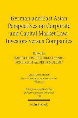 Seller image for German and East Asian Perspectives on Corporate and Capital Market Law : Investors Versus Companies for sale by GreatBookPricesUK