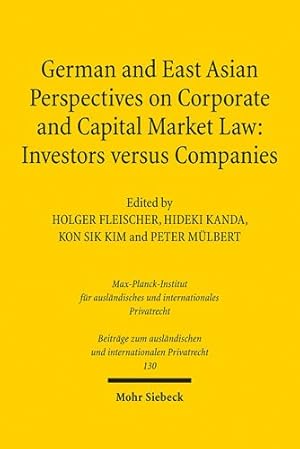 Seller image for German and East Asian Perspectives on Corporate and Capital Market Law : Investors Versus Companies for sale by GreatBookPrices