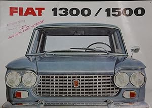 Automobil Prospekt für den Fiat 1300 / 1500. Farbiger Faltprospekt.