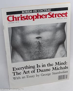 Seller image for Christopher Street: vol. 9, #11, whole issue #107, January 1987; Everything is in the Mind: the art of Duane Michals for sale by Bolerium Books Inc.