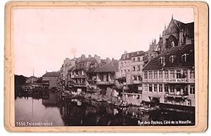 Seller image for Photo Lichtdruck Lautz, Darmstadt, vue de Metz, Blick in die Felsenstrasse avec Hotel Grands Bains for sale by Bartko-Reher