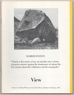 Imagen del vendedor de View: Vol. IV No. 2 Spring, 1983 - Hamish Fulton a la venta por Jeff Hirsch Books, ABAA