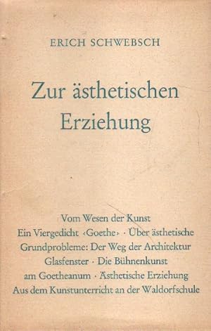 Immagine del venditore per Zur sthetischen Erziehung. venduto da Versandantiquariat Boller