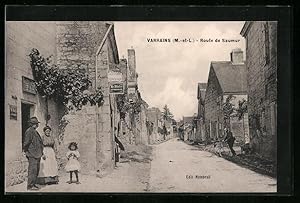 Carte postale Varrains, Route de Saumur