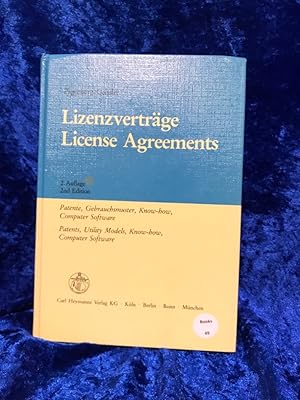 Bild des Verkufers fr Lizenzvertrge /License Agreements. Patente, Gebrauchsmuster, Know-how, Computer Software /Patents, Utility Models, Know-how, Computer Software. . Contracts under German and European Law Patente, Gebrauchsmuster, Know-how, Computer Software /Patents, Utility Models, Know-how, Computer Software. Kommentierte Vertragsmuster nach deutschem und europischem Recht /Annotated Sample Contracts under German and European Law zum Verkauf von Antiquariat Jochen Mohr -Books and Mohr-