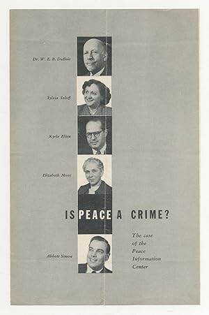 Bild des Verkufers fr Is Peace a Crime zum Verkauf von Between the Covers-Rare Books, Inc. ABAA