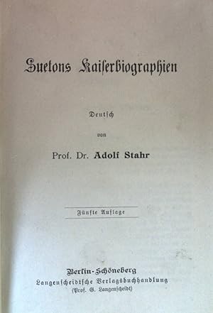 Bild des Verkufers fr Suetons Kaiserbiographien. Langenscheidtsche Bibliothek. Band 106. zum Verkauf von books4less (Versandantiquariat Petra Gros GmbH & Co. KG)