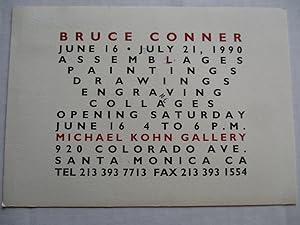 Seller image for Bruce Conner Assemblages, Paintings, Drawings, Engravings, Collages Michael Kohn Gallery 1990 Exhibition invite postcard for sale by ANARTIST