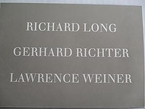 Bild des Verkufers fr Richard Long, Gerhard Richter, Lawrence Weiner New Work on Paper Anthony D Offay Gallery 1992 Exhibition invite postcard zum Verkauf von ANARTIST