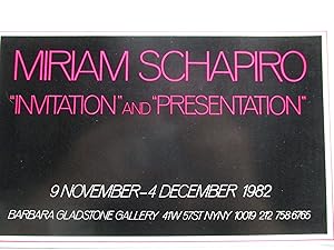 Seller image for Miriam Schapiro Imitation and Presentation Barbara Gladstone Gallery 1982 Exhibition invite postcard for sale by ANARTIST