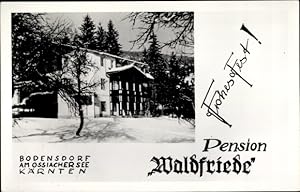 Ansichtskarte / Postkarte Bodensdorf Steindorf am Ossiacher See Kärnten, Pension Waldfriede